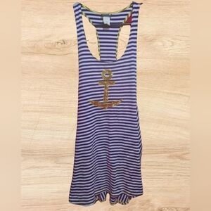 SPERRY TOP SIDER | Nautical Theme Dress W. Gold Anchor Detail Size S Petite